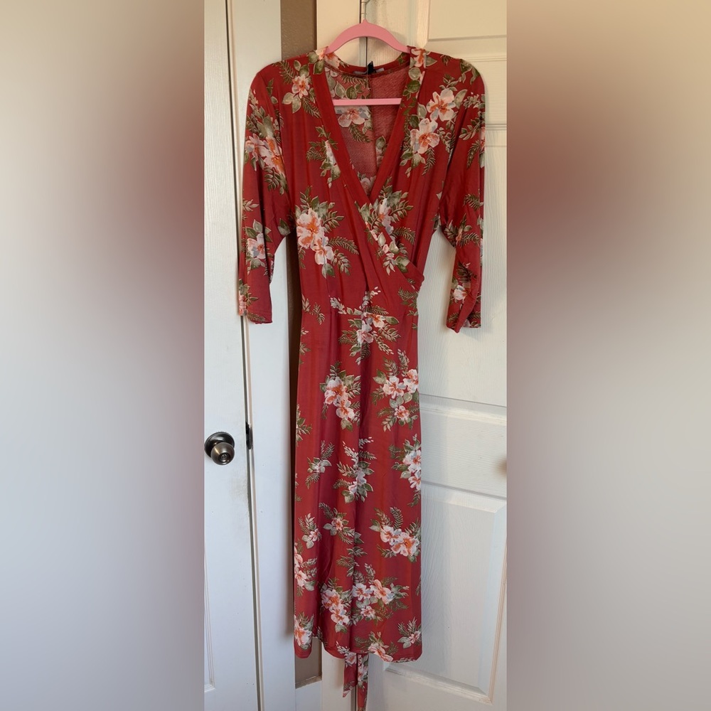 NWOT Rust Floral Dress